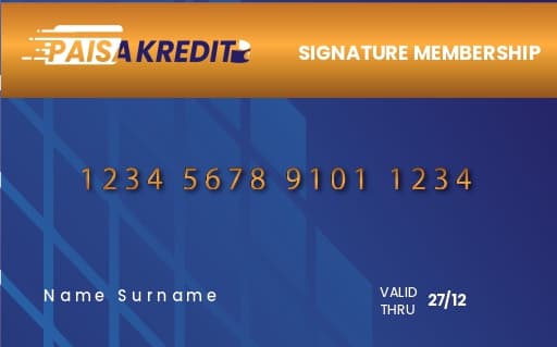 Paisa Kredit Membership Card Back View
